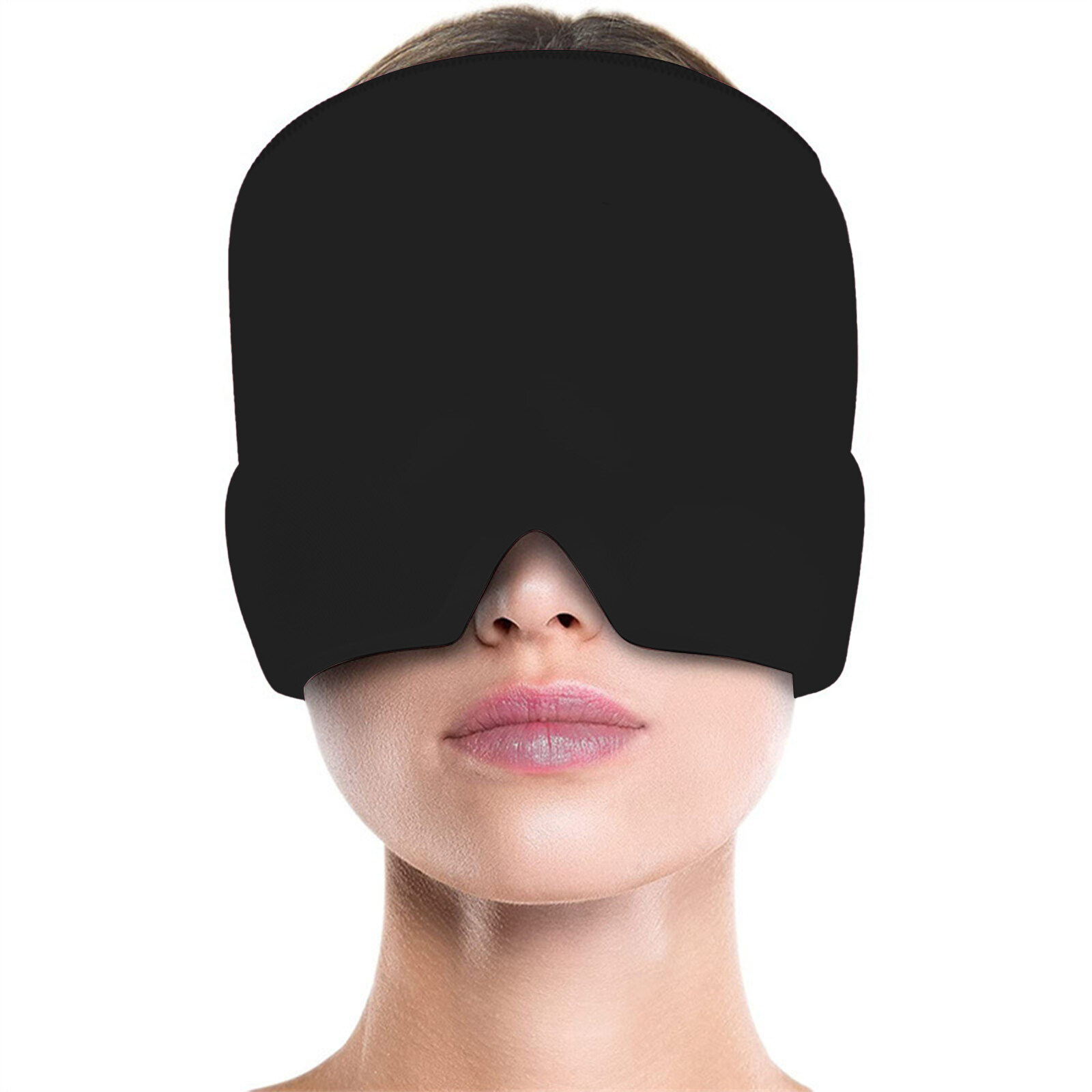 [pantorastar] Form Fitting Gel Ice Headache Migraine Relief Hat Cold Therapy Migraine Relief Cap Comfortable Stretchable Ice Pack Eye Mask for Puffy Eyes Tension Sinus and Stress Relief
