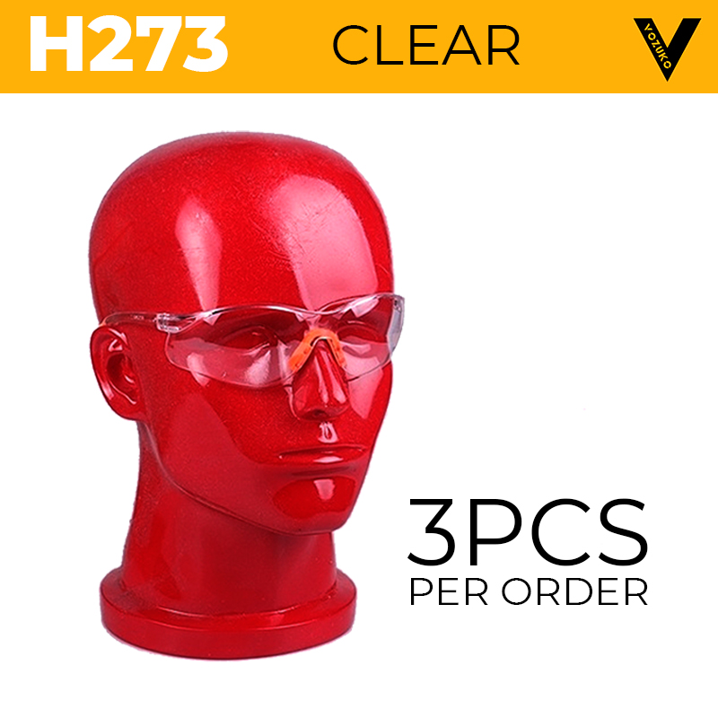 [SG SELLER] PROTECTIVE EYEWEAR GOGGLES ANTI-FOG LENS AND SCRATCH RESISTANT AVAILABLE IN CLEAR AND BLACK (3 PCS PER ORDER) [H273]